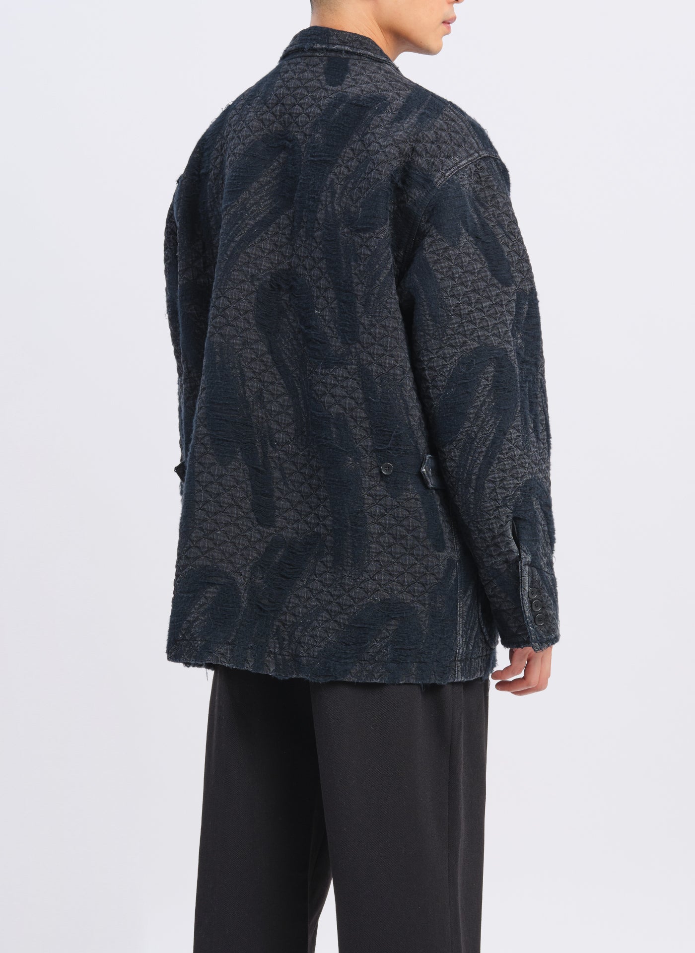 Stylish Cotton Polyester Jacquard Paisley Soft Double-Breasted Blazer for Women | Elegant Office Wear & Evening Outfits