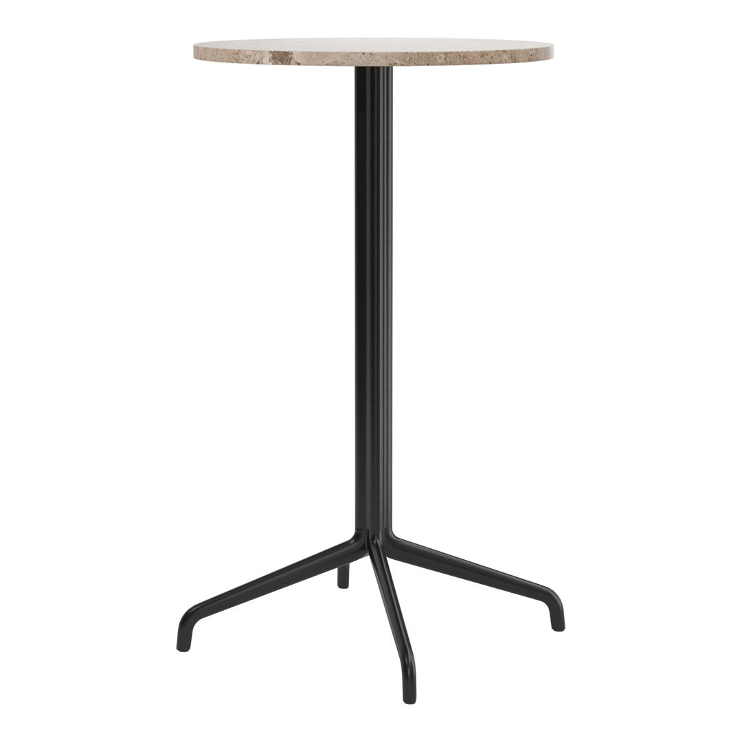 Round Harbour Column Bar Table with Star Base - Perfect for Kitchen Islands, Breakfast Nooks & Small Space Dining