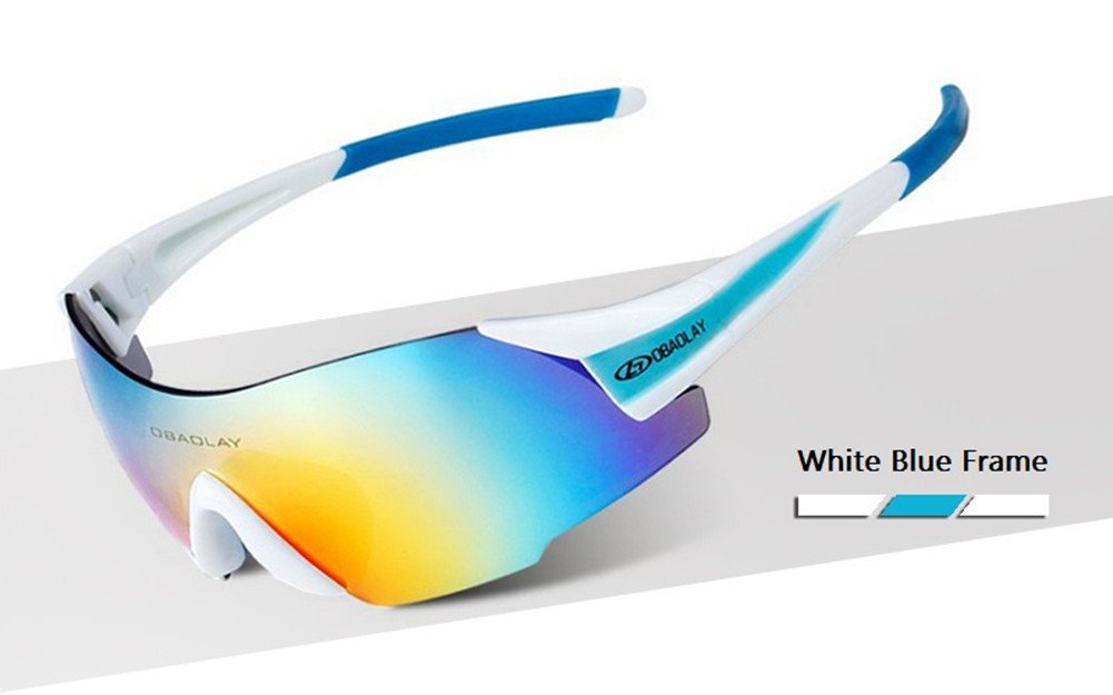 Polarized Sports Cycling Sunglasses for Men - UV Protection Running Bike Goggles for Outdoor Cycling, Running, Hiking & Driving - Lightweight & Anti-Fog
