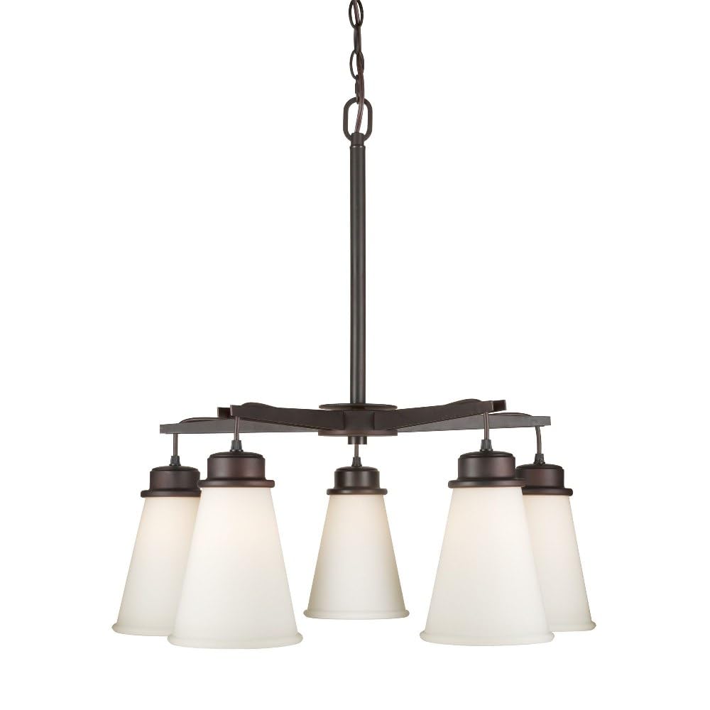 Forte 2699-05-32 Elegant 5-Light Bronze Chandelier - Perfect for Dining Room, Bedroom & Foyer Lighting