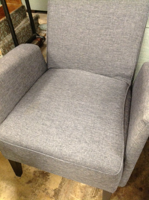Comfortable Grey Fabric & Wood Chair - Ergonomic Home Office & Living Room Seating for Work & Relaxation