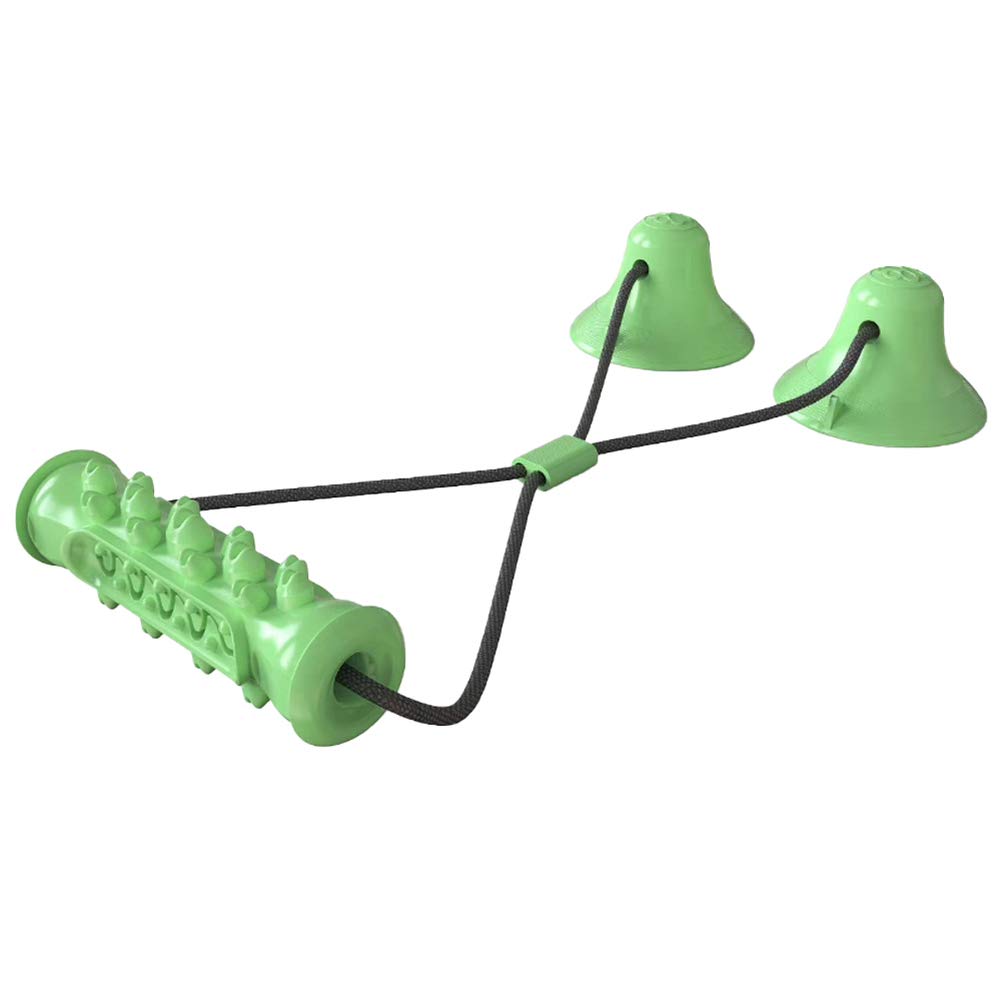 POPETPOP Dog Chew Toy with Suction Cup - Puppy Teeth Cleaning Molar Bite Toy, Interactive Tug Pull Rope & Self-Playing Chew Toy for Small & Medium Dogs - Perfect for Teething Puppies, Dental Care & Playtime Fun
