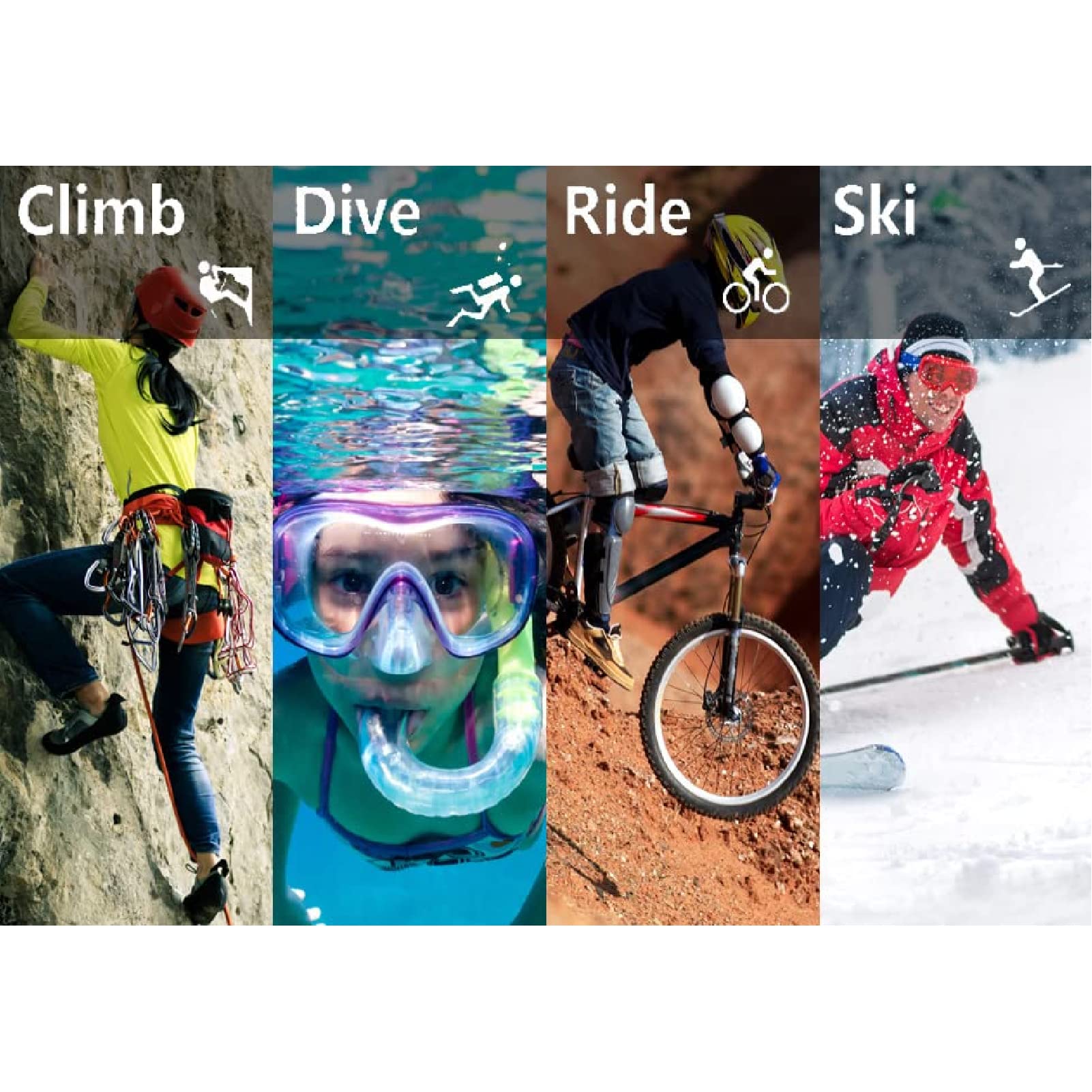 4K Ultra HD Waterproof Action Camera - 30m Underwater, 90° Wide Angle, Helmet Mount - Perfect for Cycling, Diving, Surfing & Outdoor Sports (Black) - Capture Adventure Moments in Stunning Detail