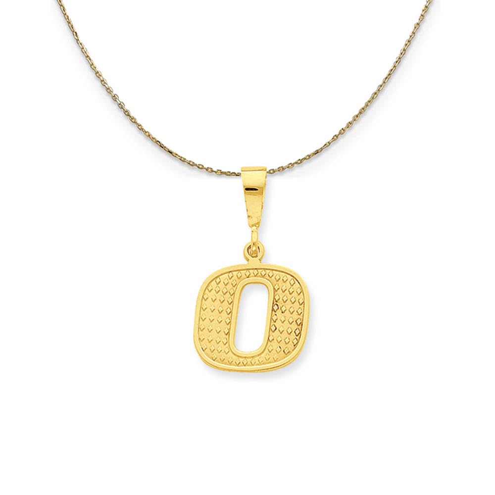 14k Yellow Gold Initial O Necklace - Elegant Gift for Her