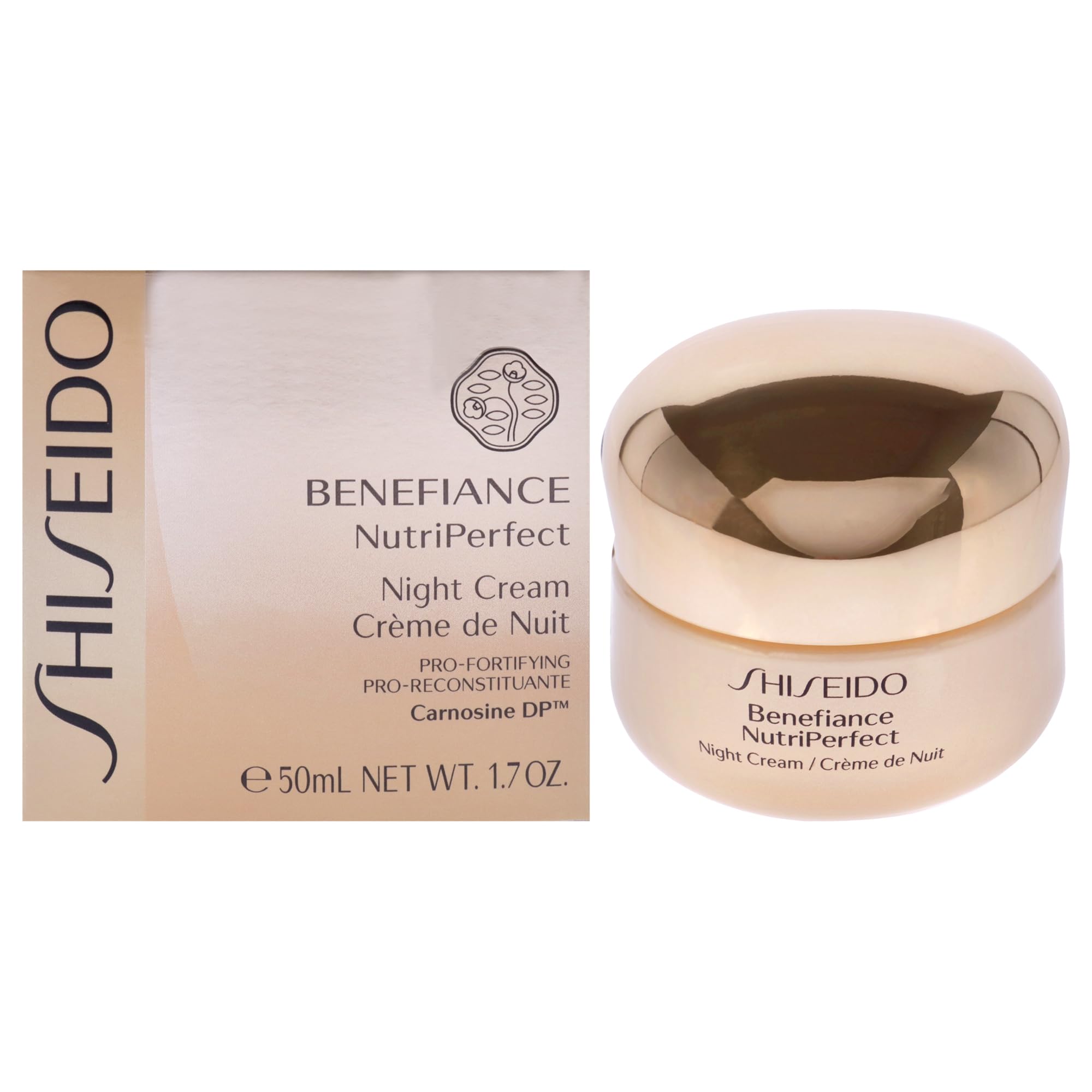 Shiseido Benefiance Nutriperfect Night Cream 1.7 oz / 50ml - Anti-Aging Moisturizer for Wrinkles & Fine Lines - Night Repair Cream for Dry & Mature Skin - Perfect for Nighttime Skincare Routine
