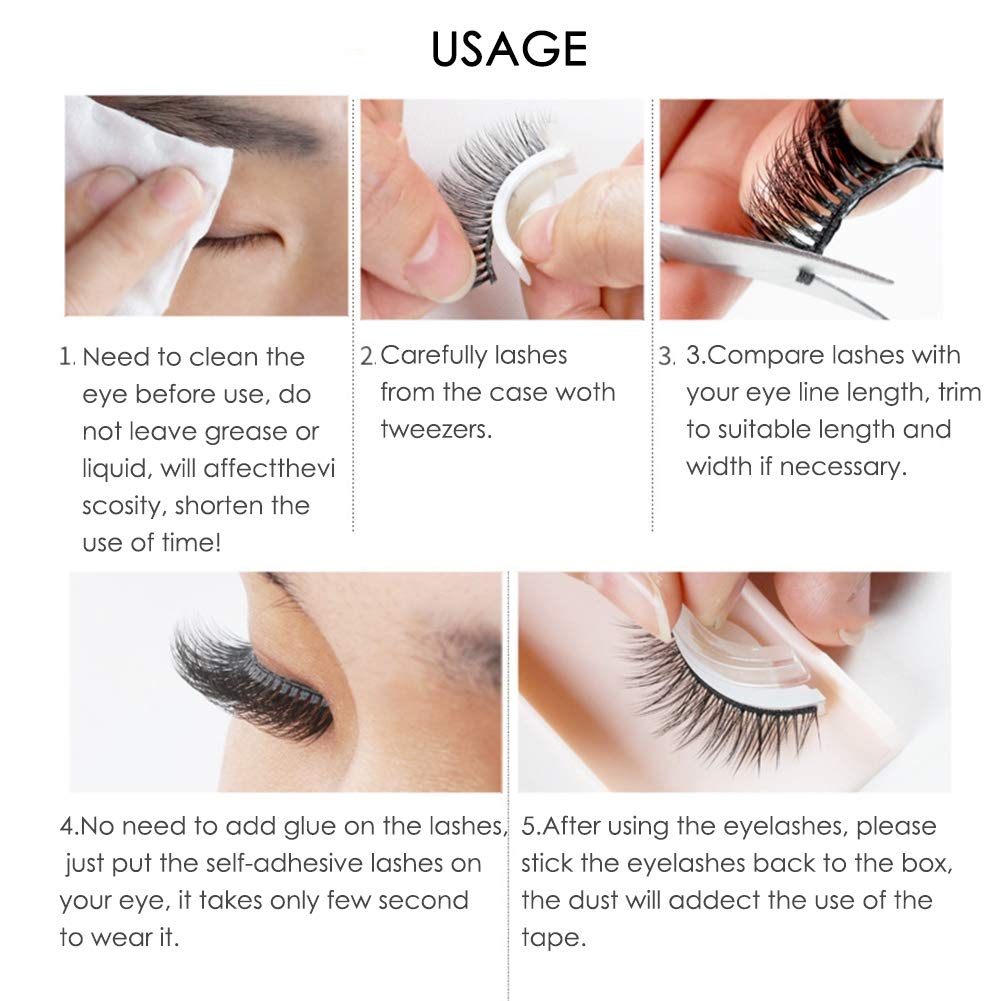 3D Reusable False Eyelashes - Handmade Fake Eyelash Extensions for Natural & Dramatic Look | Perfect for Party, Wedding, Date Night & Special Occasions