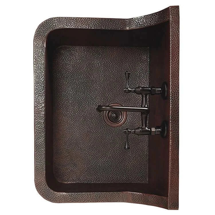 Thompson Diaz 30-Inch Hammered Aged Copper Kitchen Sink KSD-3022BC - Farmhouse Style for Rustic & Modern Kitchens