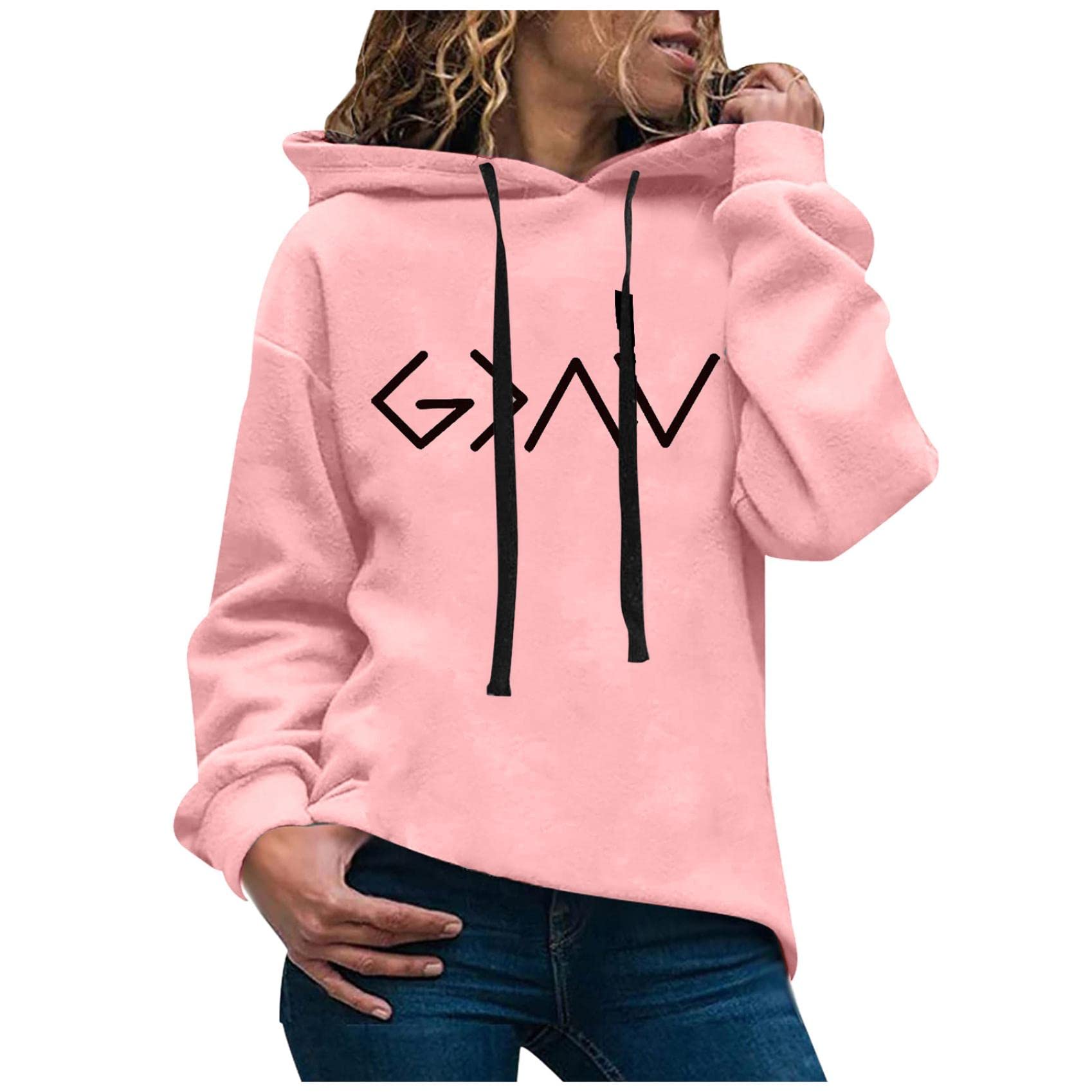 Women's Casual Hoodies - Lightweight Long Sleeve Pullover Sweatshirt with Solid Color for Everyday Wear | Perfect for Lounge, Travel & Outdoor Activities