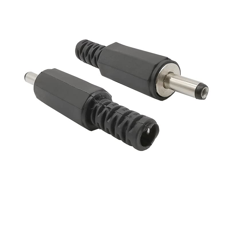 VIEUE 10/6/2pcs 3.5mm x 1.3mm DC Power Male Plug Connector - Solder Tip Socket Adapter for Electronics DIY, CCTV Cameras, LED Strips (10pcs) - Durable Wire Terminals for Secure Connections