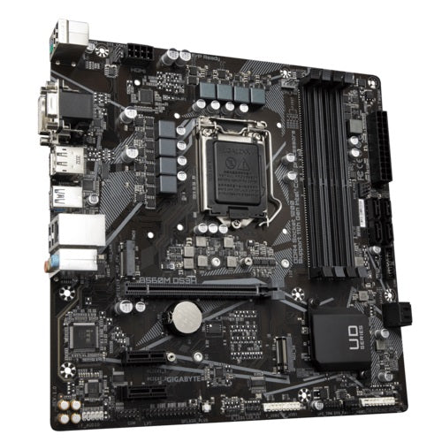 Gigabyte B560M DS3H mATX Motherboard - Intel LGA1200 Socket for 10th & 11th Gen CPUs, DDR4, PCIe 4.0, Dual M.2 - Perfect for Gaming PC Builds & Home Office Workstations