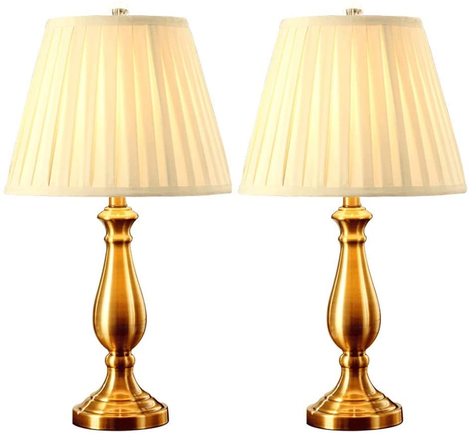 Vintage LED Bedside Table Lamp with E27 Socket - Dimmable Reading Light for Bedroom, Warm White Night Light for Girls Room, Living Room & Office Desk - Perfect for Cozy Reading, Relaxing & Romantic Decor