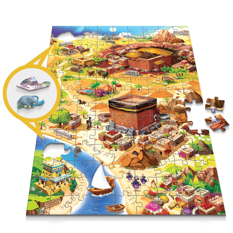 Footsteps of Prophet Muhammad (SAW) - Islamic Educational Puzzle Game for Kids & Adults | Learn Sunnah Through Fun Adventure | Perfect for Home, School & Ramadan Activities