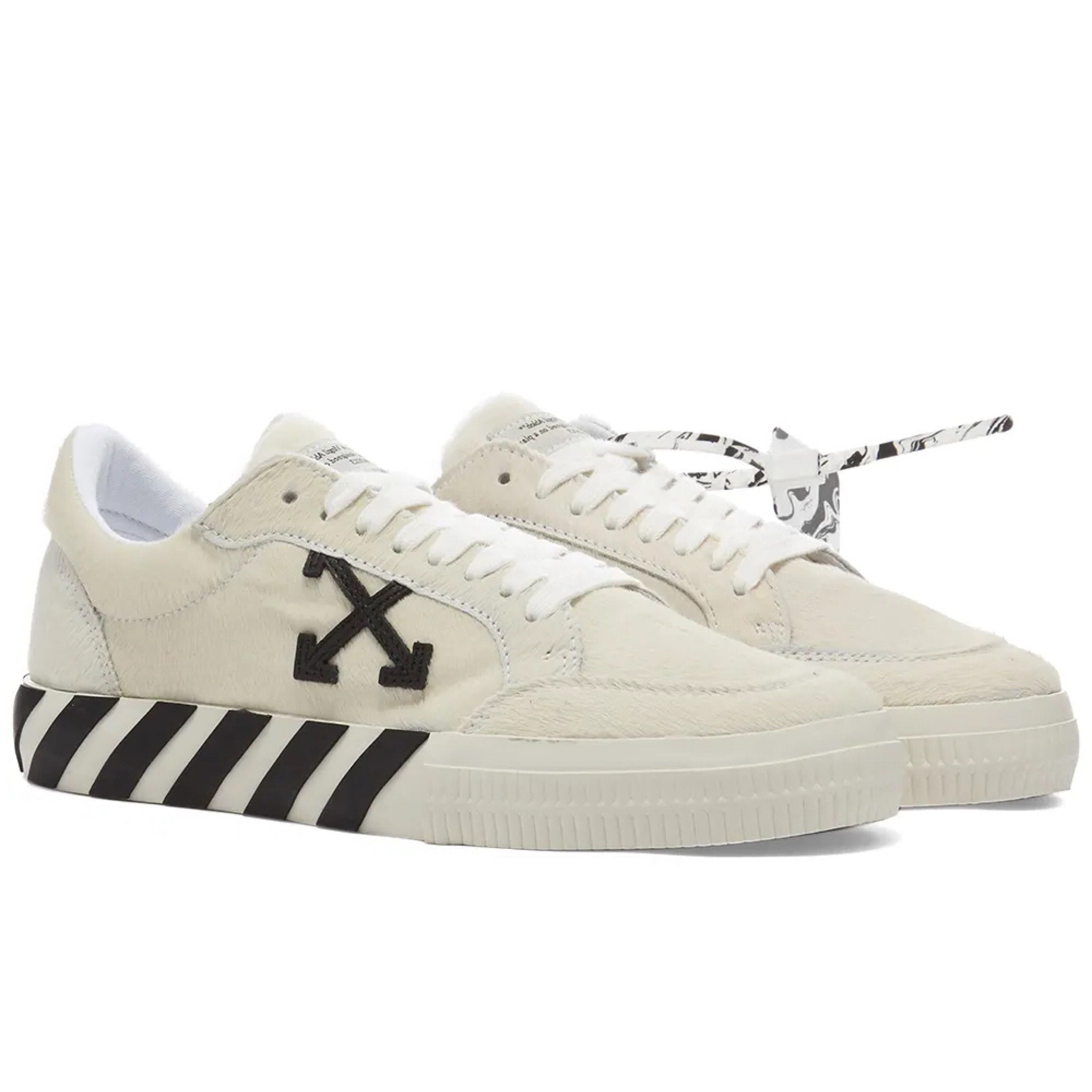 Off White Pony Low Vulcanized Sneakers - Men's & Women's Fashion Casual Shoes for Streetwear & Everyday Comfort