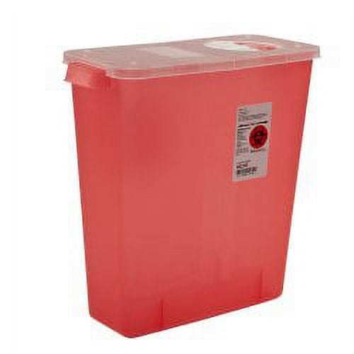 Kendal 3 Gallon Transparent Red Plastic Container - Bulk Pack of 10 - Ideal for Storage, Organization & Commercial Use