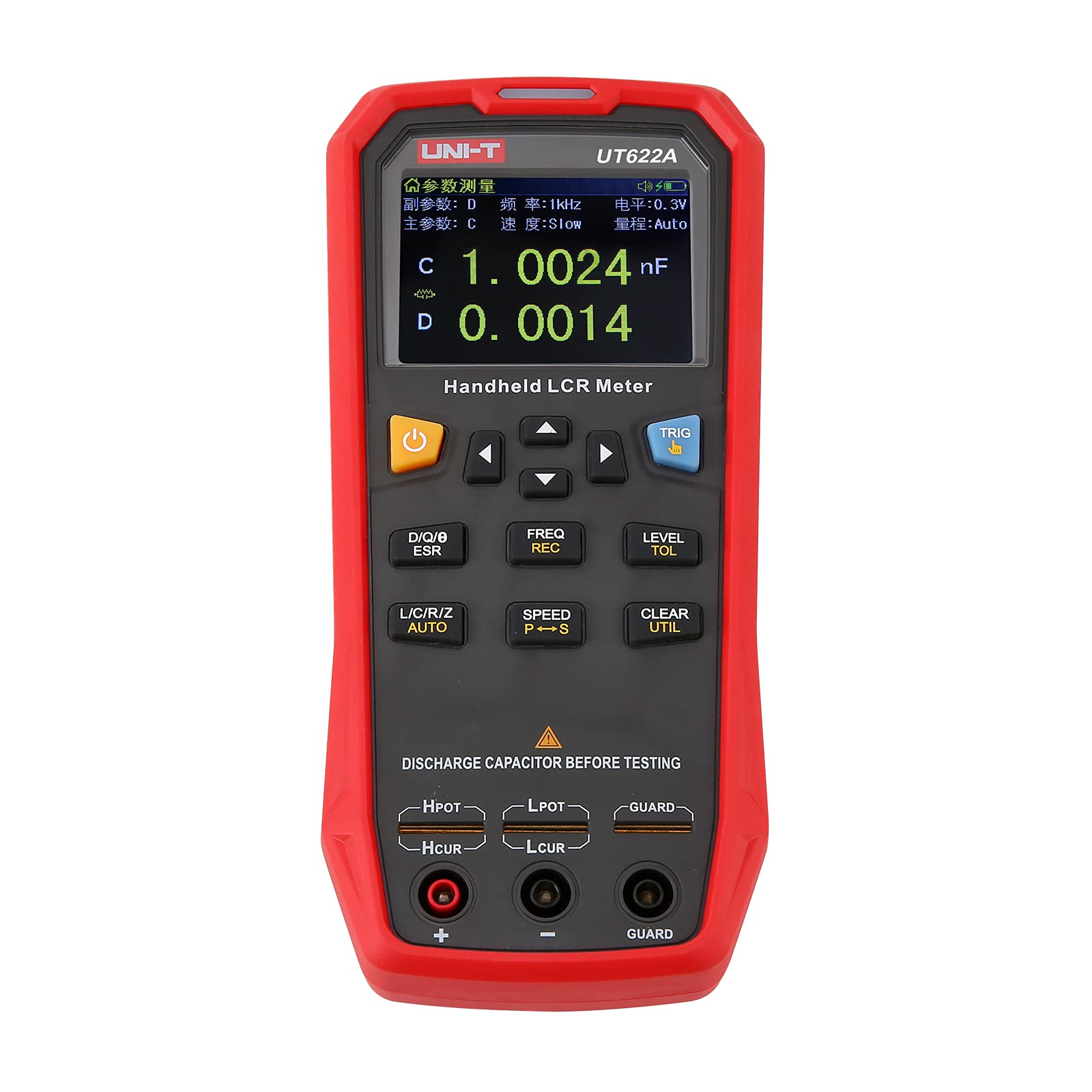 UNI-T UT622A Digital LCR Meter - Handheld Inductance Capacitance Resistance Tester with High Precision, Backlight & Data Hold | Industrial Component Testing, Capacitor ESR Meter for Electronics Repair & Circuit Analysis