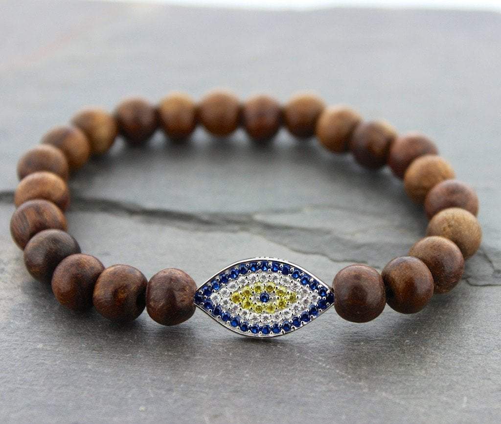 Handmade Evil Eye Mala Bead Bracelet for Women - Protection & Positive Energy - Yoga, Meditation & Spiritual Healing Jewelry