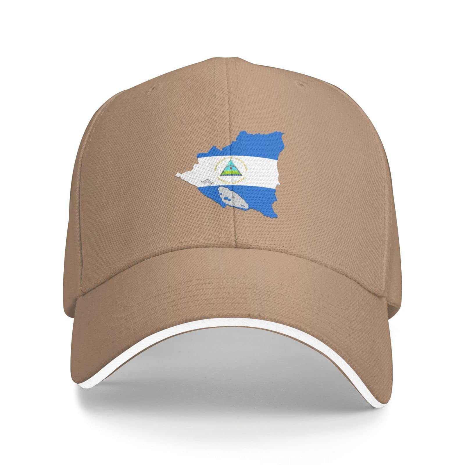 Nicaragua Flag Map Baseball Cap - Adjustable Trucker Hat for Golf, Outdoor & Casual Wear - Custom Patriotic Design