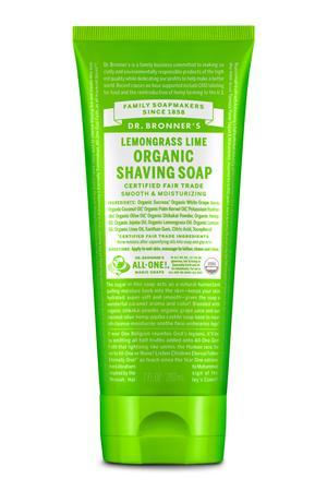 Dr. Bronner's Organic Shaving Soap - Lemongrass & Lime Scent | All-Natural Vegan Shaving Cream for Men & Women | Perfect for Sensitive Skin & Eco-Friendly Grooming