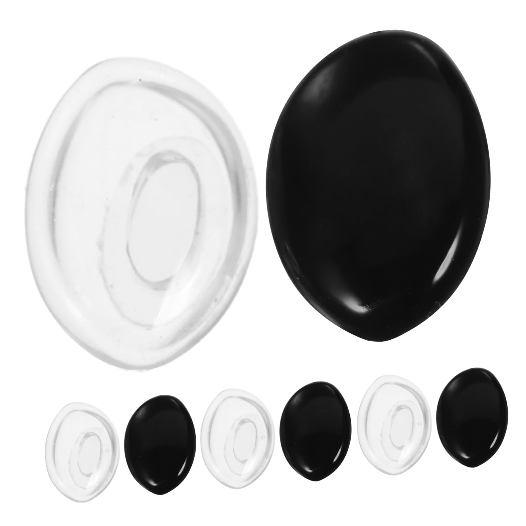 KOMBIUDA 4 Pairs Soft Silicone Nose Pads for Glasses - Comfortable Anti-Slip Nose Cushions for Kids & Adults - Perfect for Reading, Computer Work and Daily Wear