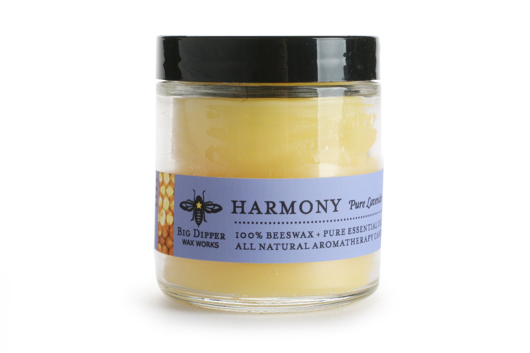 Big Dipper Wax Works Beeswax Aromatherapy Candle - Pure Lavender Scented, 25-Hour Burn Time, Essential Oils, 2
