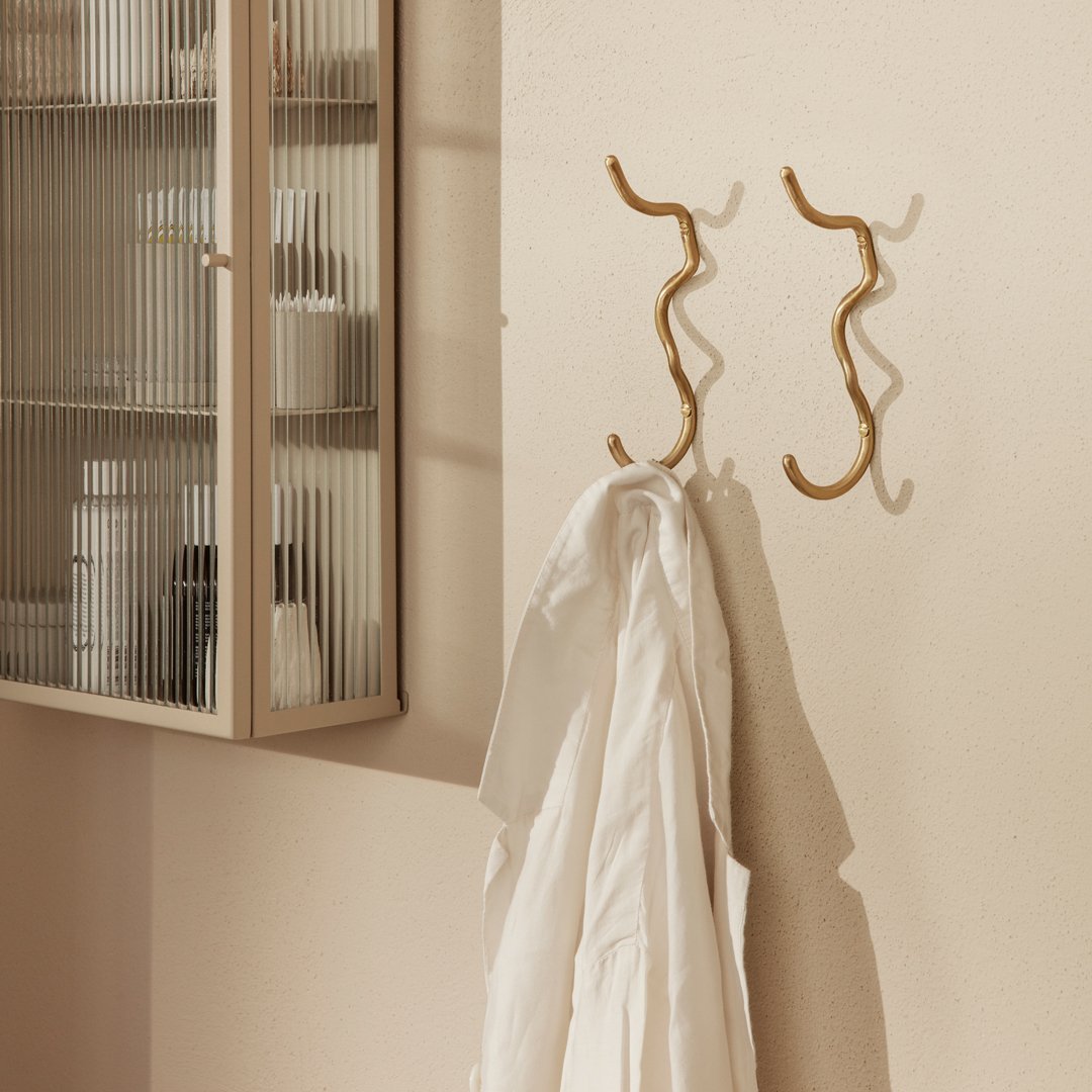 Ferm Living Curvature Hook - Modern Wall Hook for Coats, Hats & Bags - Perfect for Entryway, Bedroom & Bathroom Organization