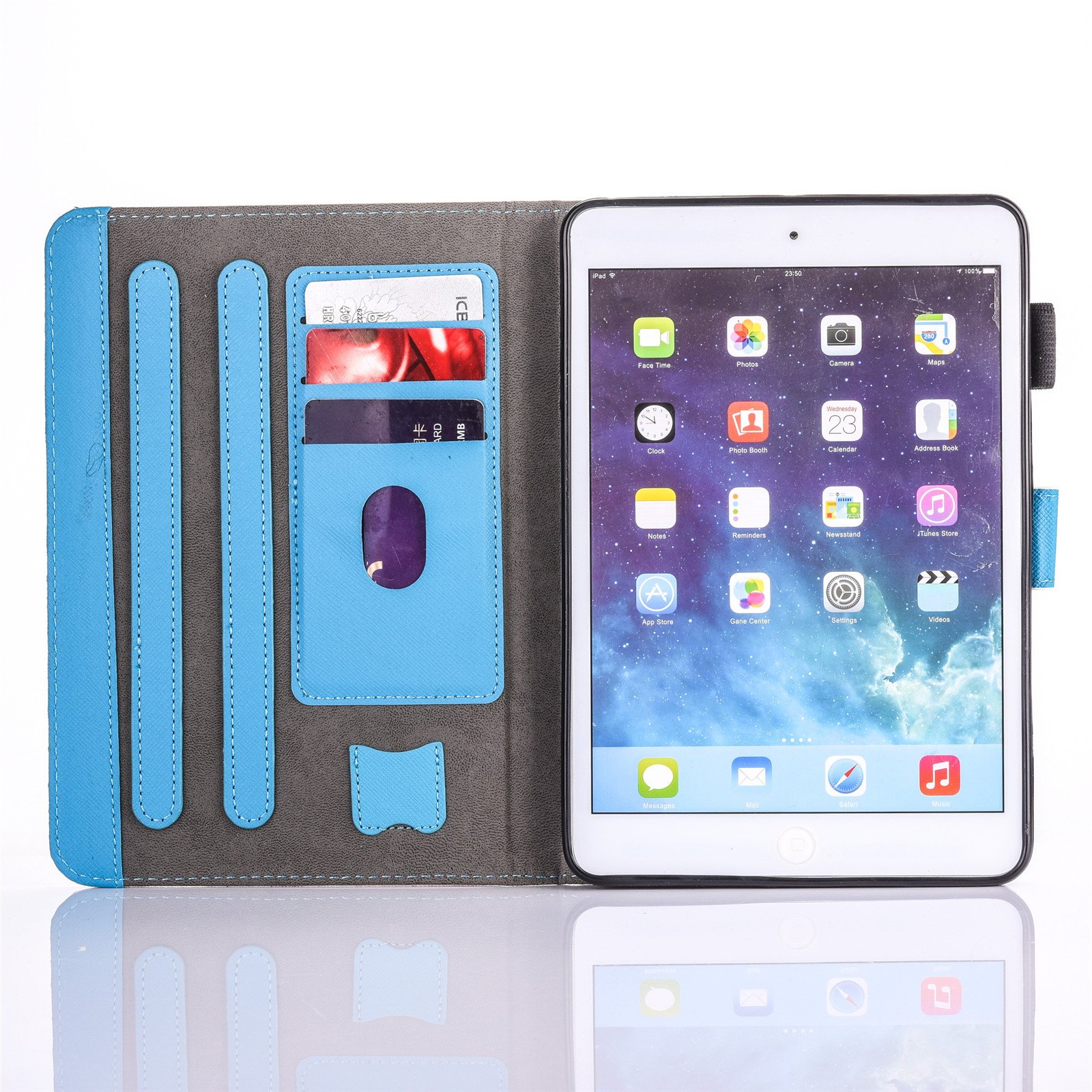 DTECK Premium PU Leather iPad Case - Auto Wake/Sleep Smart Cover with Multi-Angle Stand for iPad 9.7