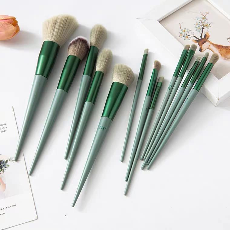 Premium 13-Piece Clefairy Makeup Brush Set - Synthetic Foundation, Blending, Face Powder, Blush, Concealer & Eyeshadow Brushes - Perfect for Professional Makeup Artists & Beauty Enthusiasts - Ideal for Daily Makeup, Contouring & Special Occasions
