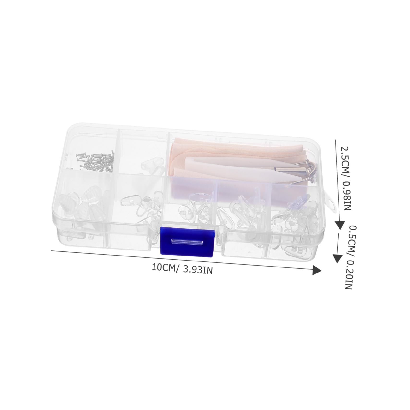 SOLUSTRE 1 Set Eyeglass Nose Pads & Bridge Repair Kit - Plastic Replacement Nose Pads, Nose Bridge & Screws for Glasses Accessories - Perfect for Comfort Adjustment & Eyewear Maintenance at Home or Office