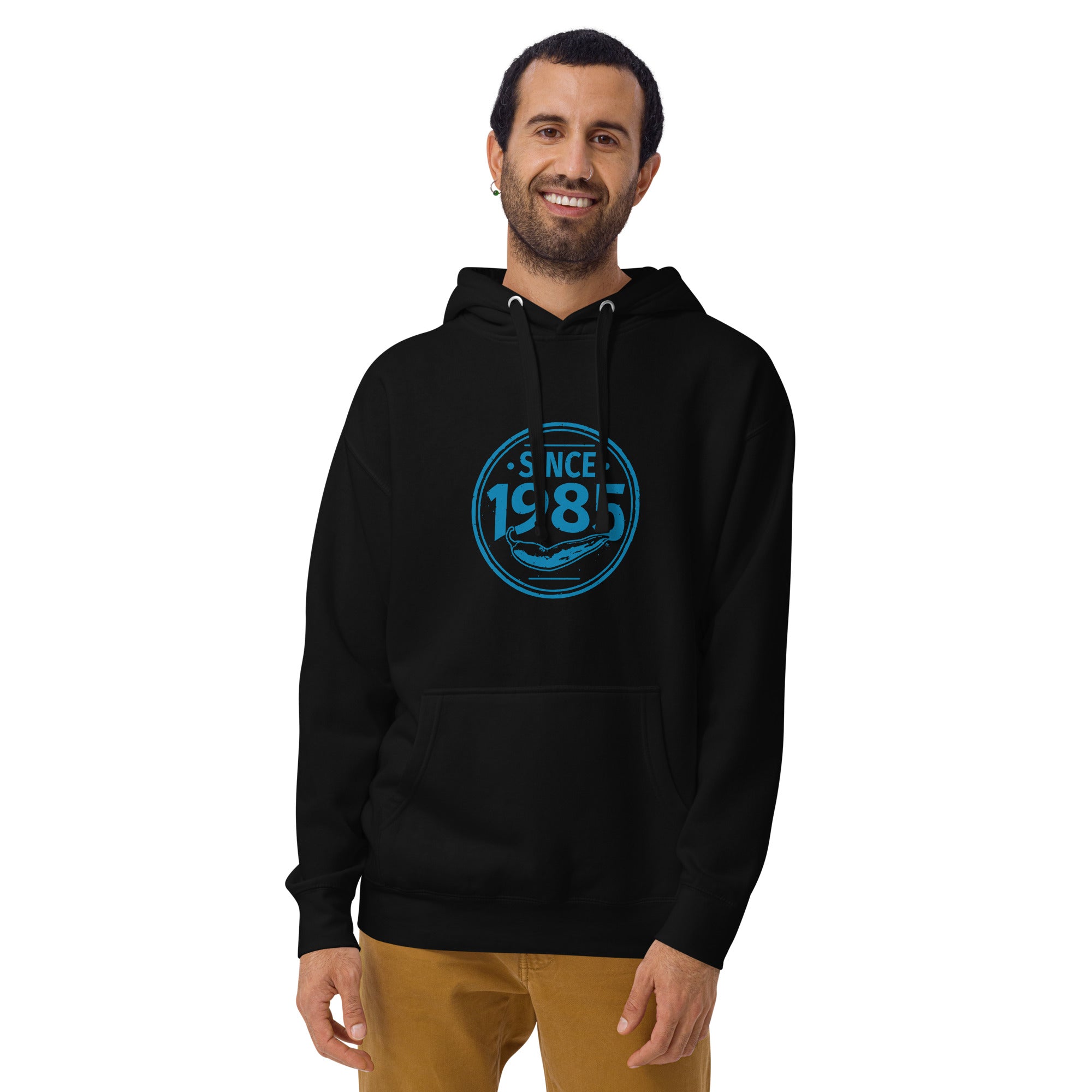 Hot Chillys 1985 Circle Logo Unisex Hoodie - Soft Fleece Pullover Sweatshirt for Men & Women | Perfect for Outdoor Adventures, Camping & Casual Wear