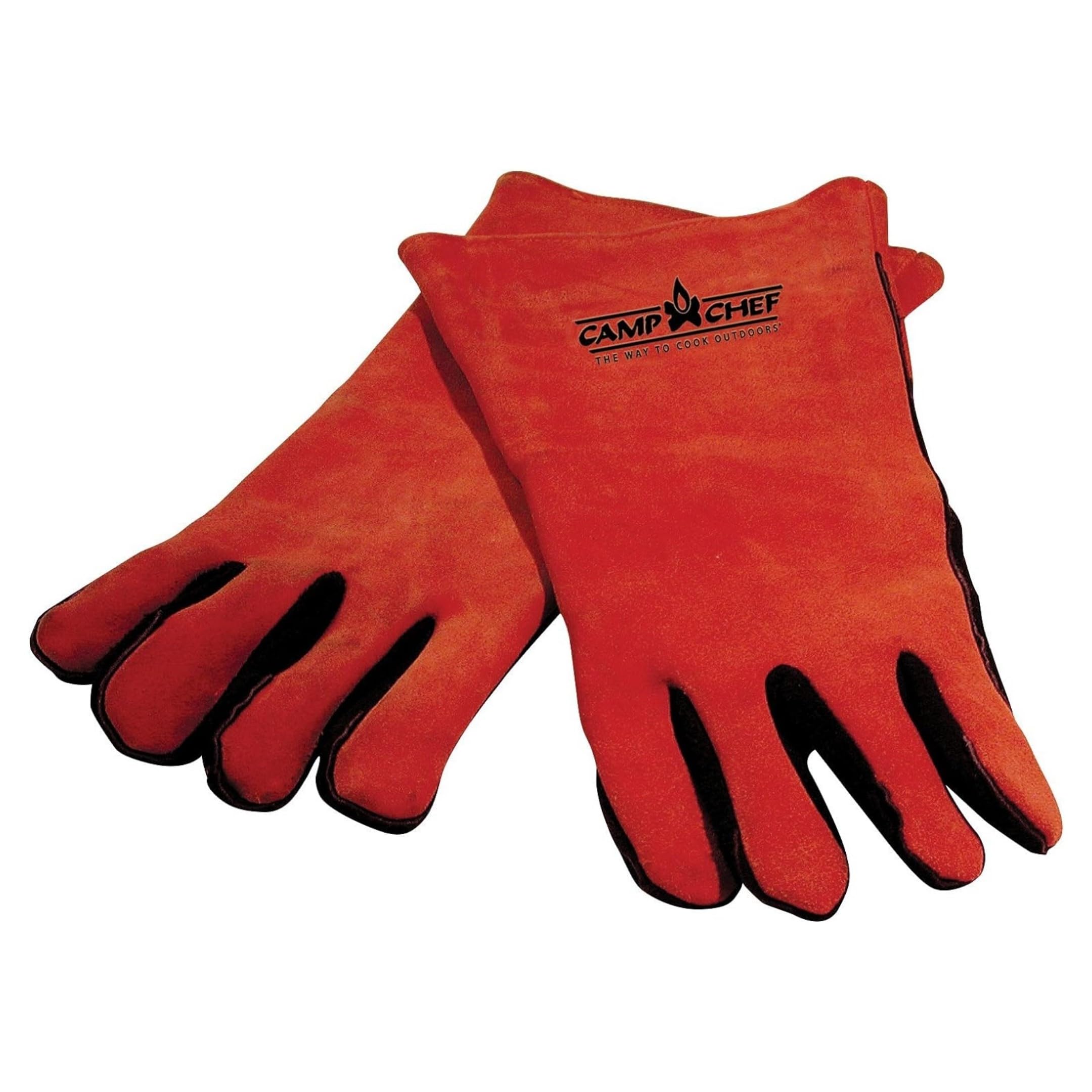Camp Chef Heat-Resistant Leather Gloves for Dutch Oven, BBQ, Grilling & Frying - Best Heat-Protectant Cooking Gloves for Outdoor Camping, Fire Pit & Kitchen Use