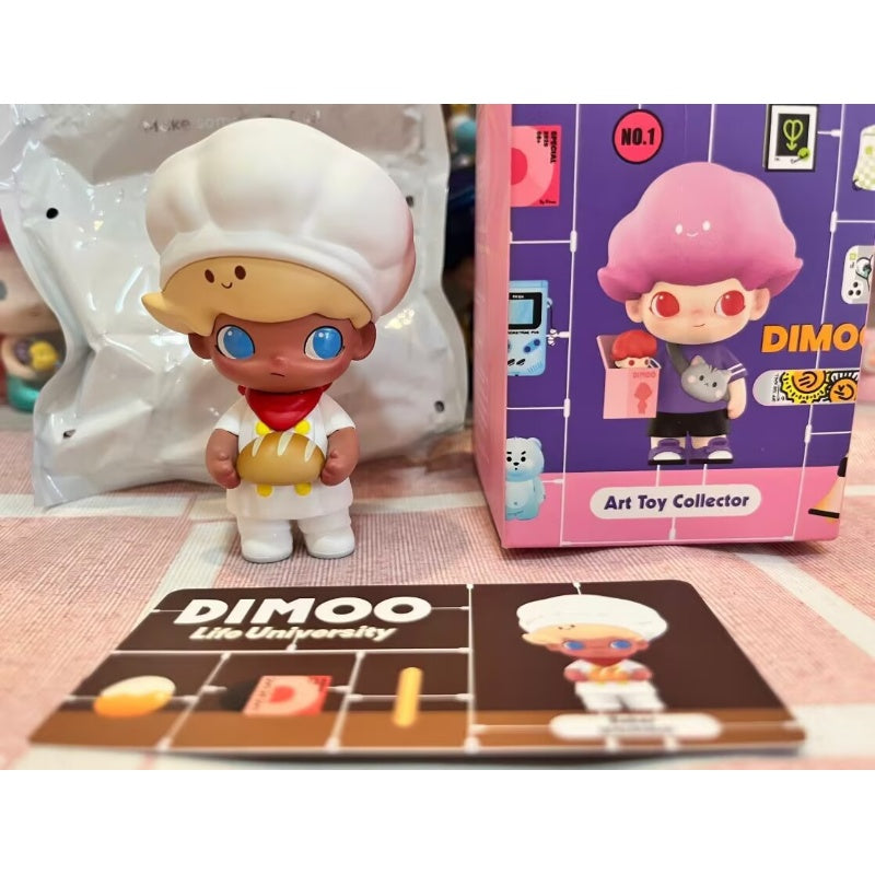 DIMOO Life University Series Baker Blind Box Figure - Cute Collectible Vinyl Toy for Anime Fans, Home Decor, Office Display & Gift Giving