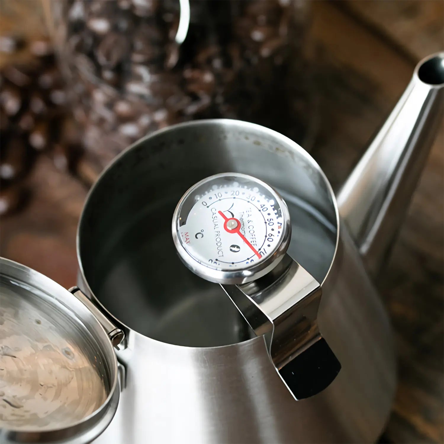 Aoyoshi Acrylic Thermometer for Tea & Coffee - Digital Temperature Gauge for Brewing, Cooking, and Home Use - Perfect for Tea Lovers & Baristas