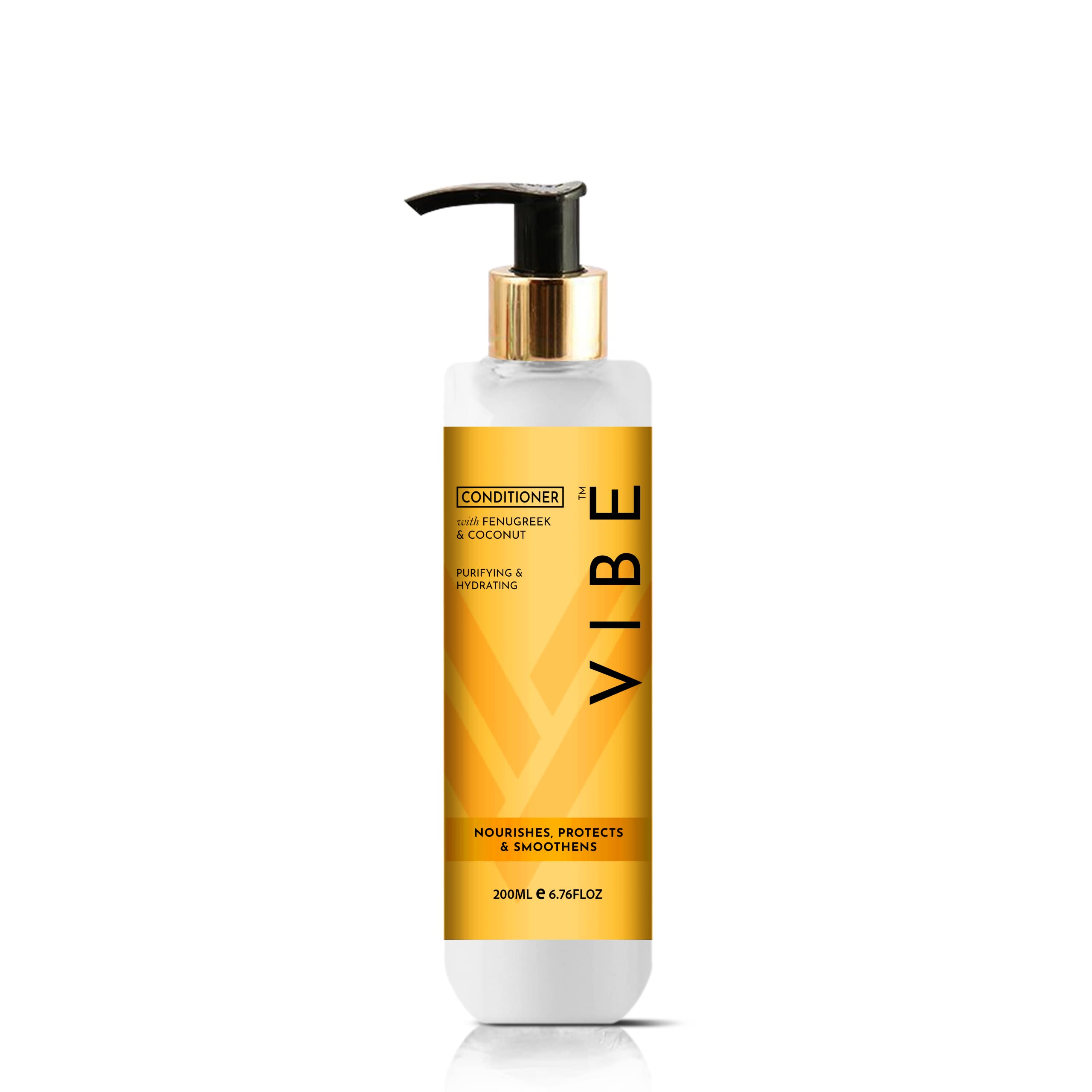 VIBESS Hair Fall Defense Conditioner for Men & Women with Fenugreek & Coconut Extract | Purifying & Hydrating Hair Treatment | Prevents Breakage & Hair Loss | Sulfate-Free & Nourishing Hair Care | 200ml | Perfect for Daily Use & Damaged Hair Repair