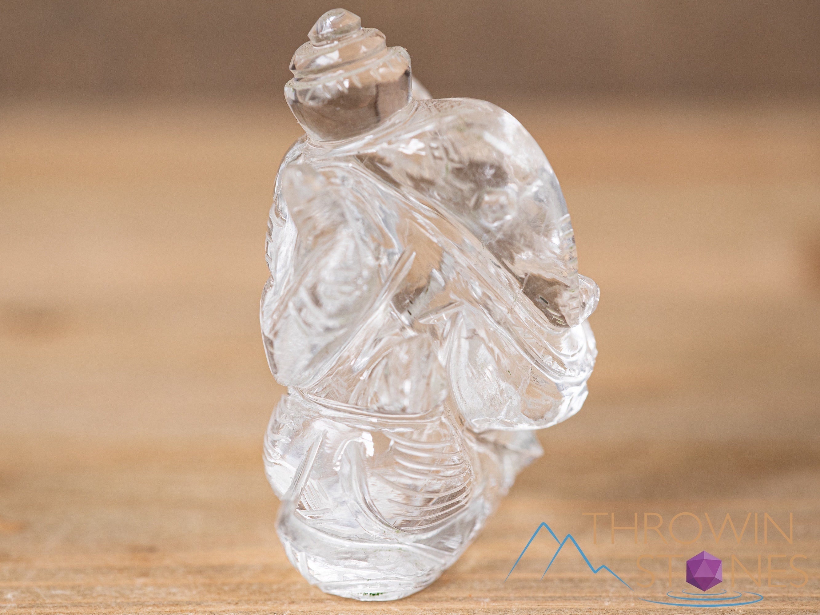 Himalayan Clear Quartz Ganesha Statue - Hand Carved Lord Ganesh Crystal Figurine for Home Decor, Spiritual Healing, Meditation & Yoga Space | Feng Shui Gift & Positive Energy Stone (40697)