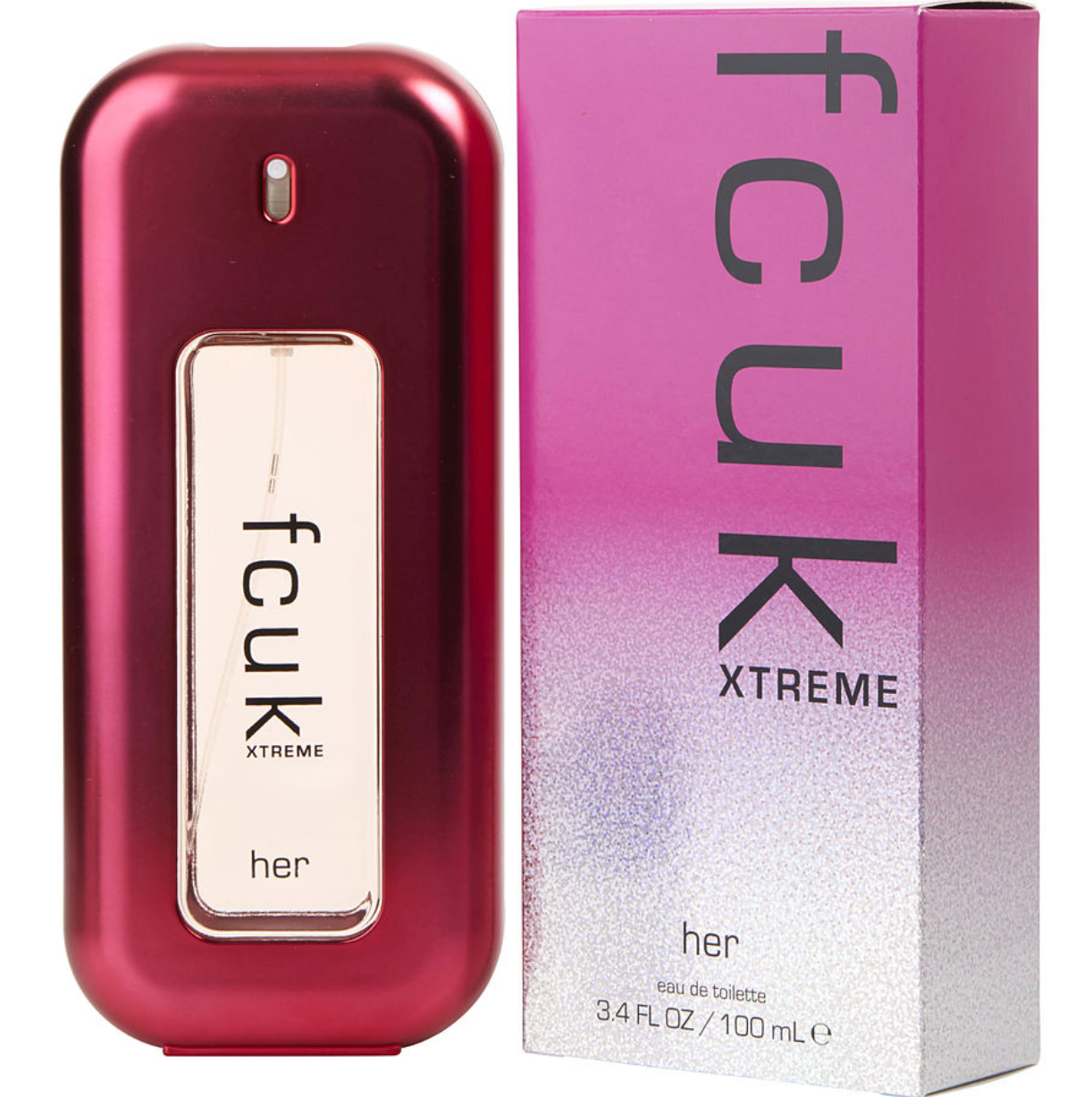 FCUK Xtreme Her Women's 100ml Eau de Toilette Spray - Long-Lasting Floral Fragrance for Day & Night Wear, Office & Date Nights