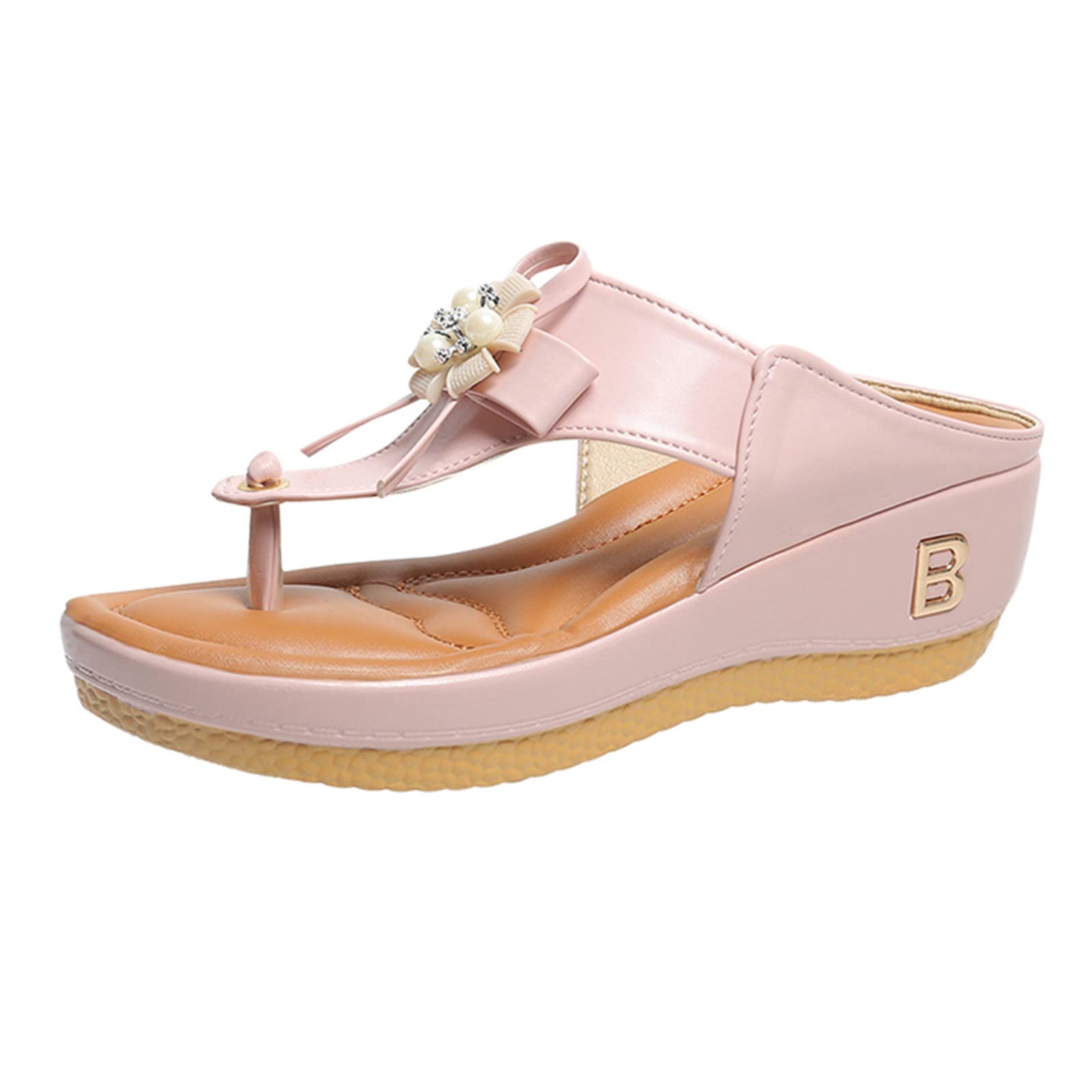 Women's Platform Wedge Sandals - Comfortable Thong Beach Slippers for Women (Size 12) | Perfect for Summer Vacations, Pool Parties & Casual Outings