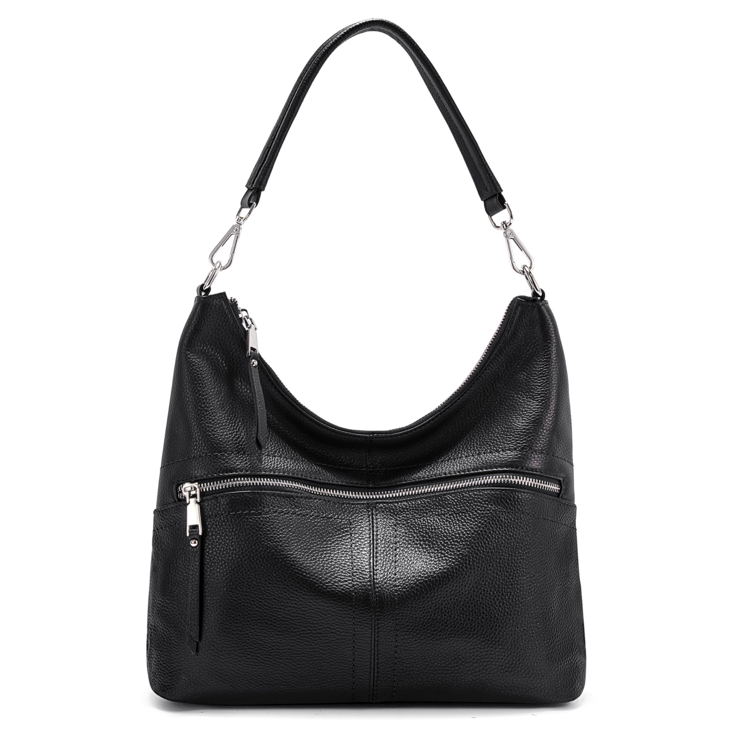 YALUXE Genuine Leather Women's Shoulder Bag - Stylish Hobo Purse with Crossbody Strap, Key Ring & Round Coin Wallet | Perfect for Work, Travel & Everyday Use