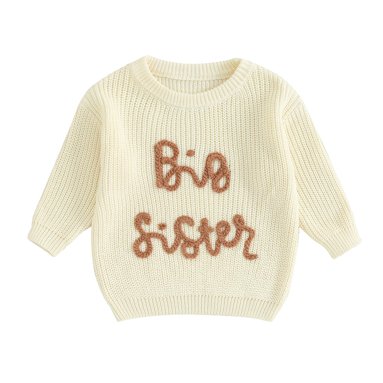 Big Brother Little Brother Matching Outfits - Toddler & Baby Boy Letter Embroidered Sweatshirts | Winter Clothes for Siblings | Perfect for Family Photos & Holiday Gatherings