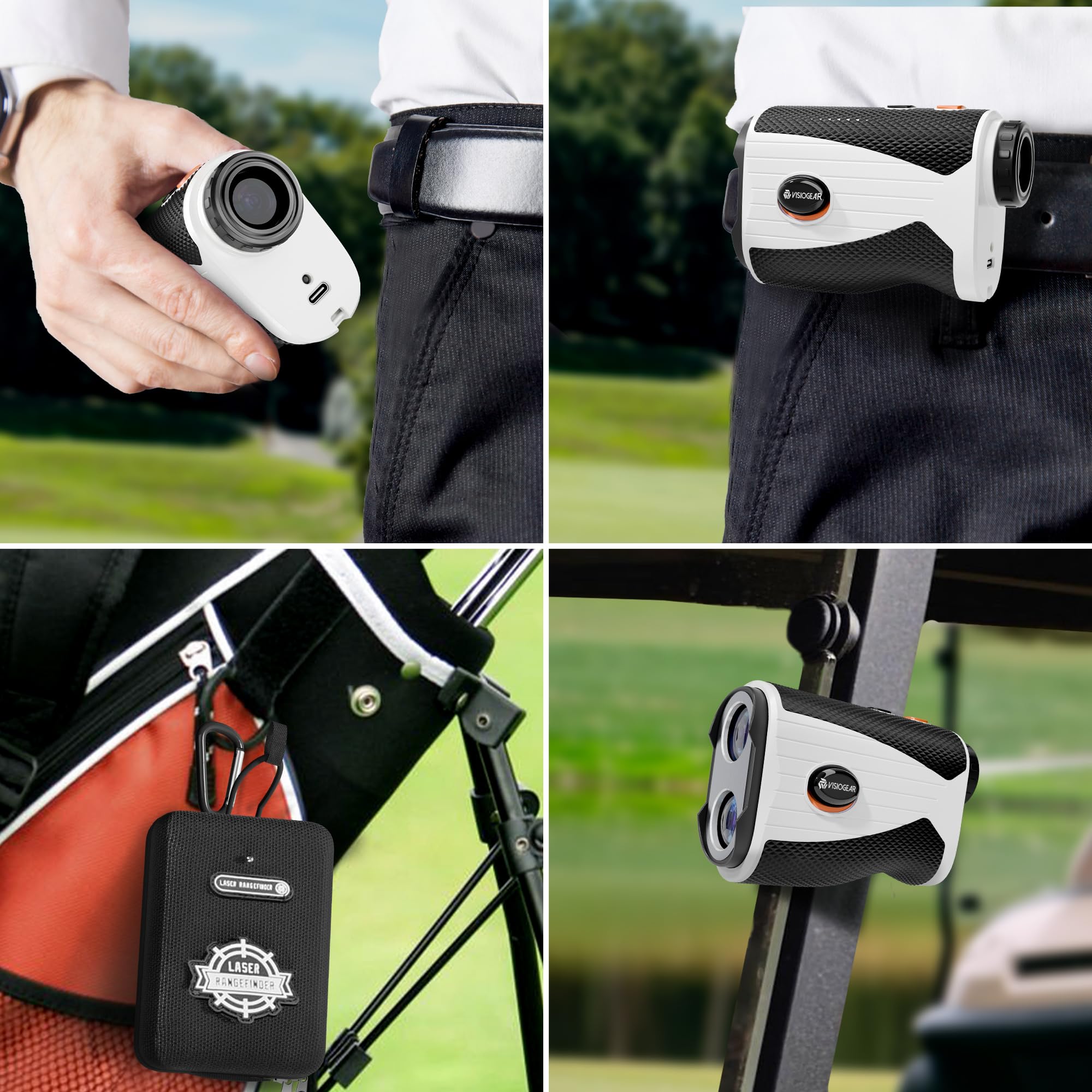 Premium Golf Rangefinder with Slope & Flag Lock - 1200 Yard Laser Distance Finder, 7X Magnification, Rechargeable | Perfect for Golf Tournaments, Practice & Hunting | Golf Gifts for Men & Women