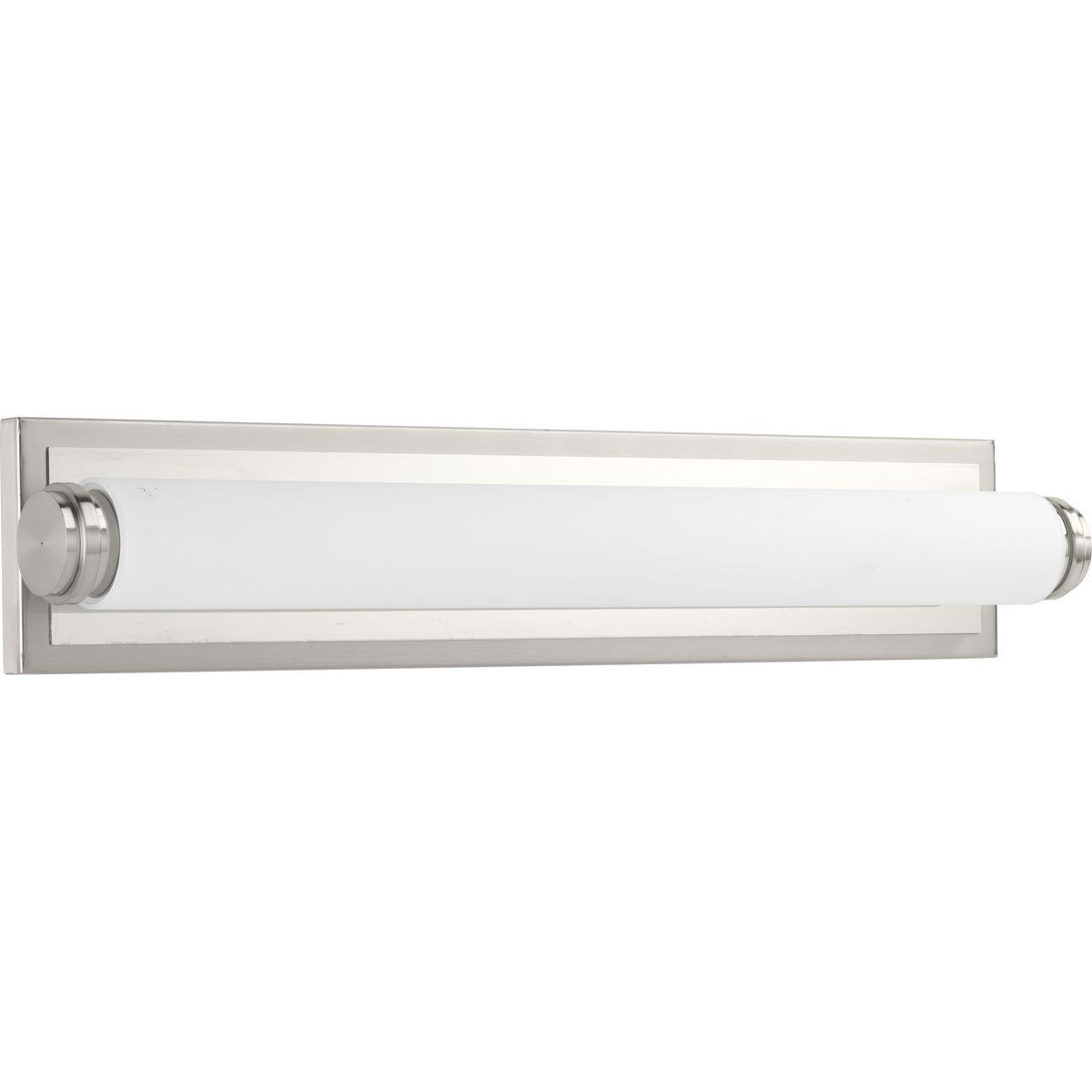 Concourse LED 24-Inch White Glass Bathroom Vanity Light - Modern Etched Glass Design for Bathroom, Powder Room & Dressing Room Lighting