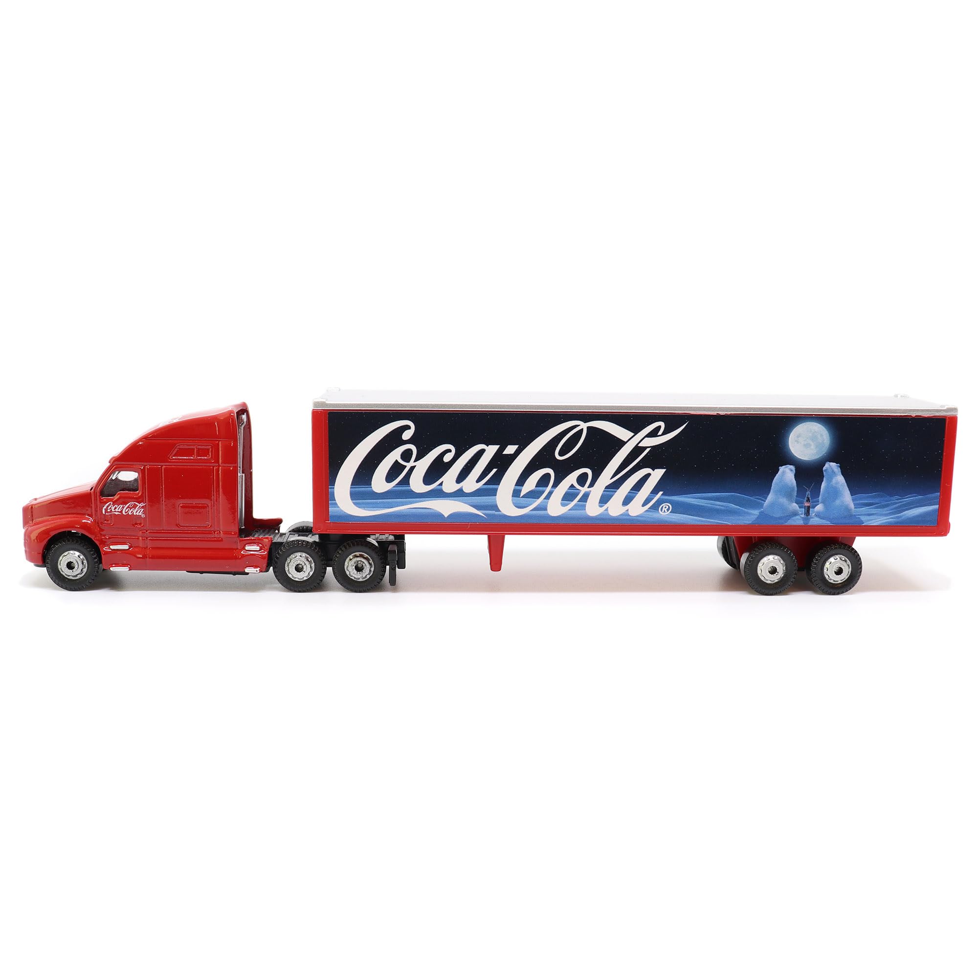 Motor City Classics 1:87 Scale Bears and Moon Long Hauler Diecast Truck - White & Blue Collectible Model for Display & Diecast Enthusiasts