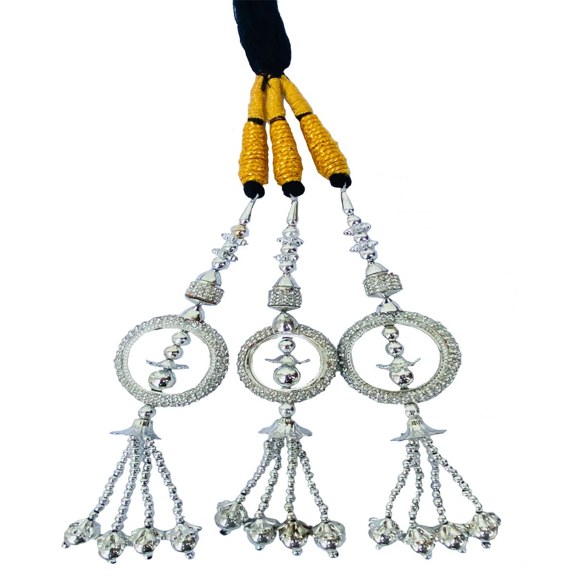 VinshBond Punjabi Paranda Choti Parandi Braid Hair Extensions for Women - Silver Hair Accessory (1 Piece) | Perfect for Weddings, Parties & Traditional Indian Hairstyles