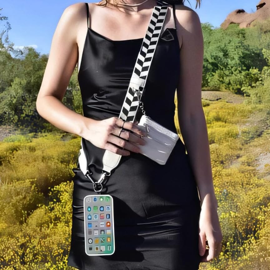Clip and Go Adjustable Crossbody Phone Strap with Zippered Pouch & Wallet - 5 Pack for Women | Hands-Free Convenience for Shopping, Travel & Daily Use