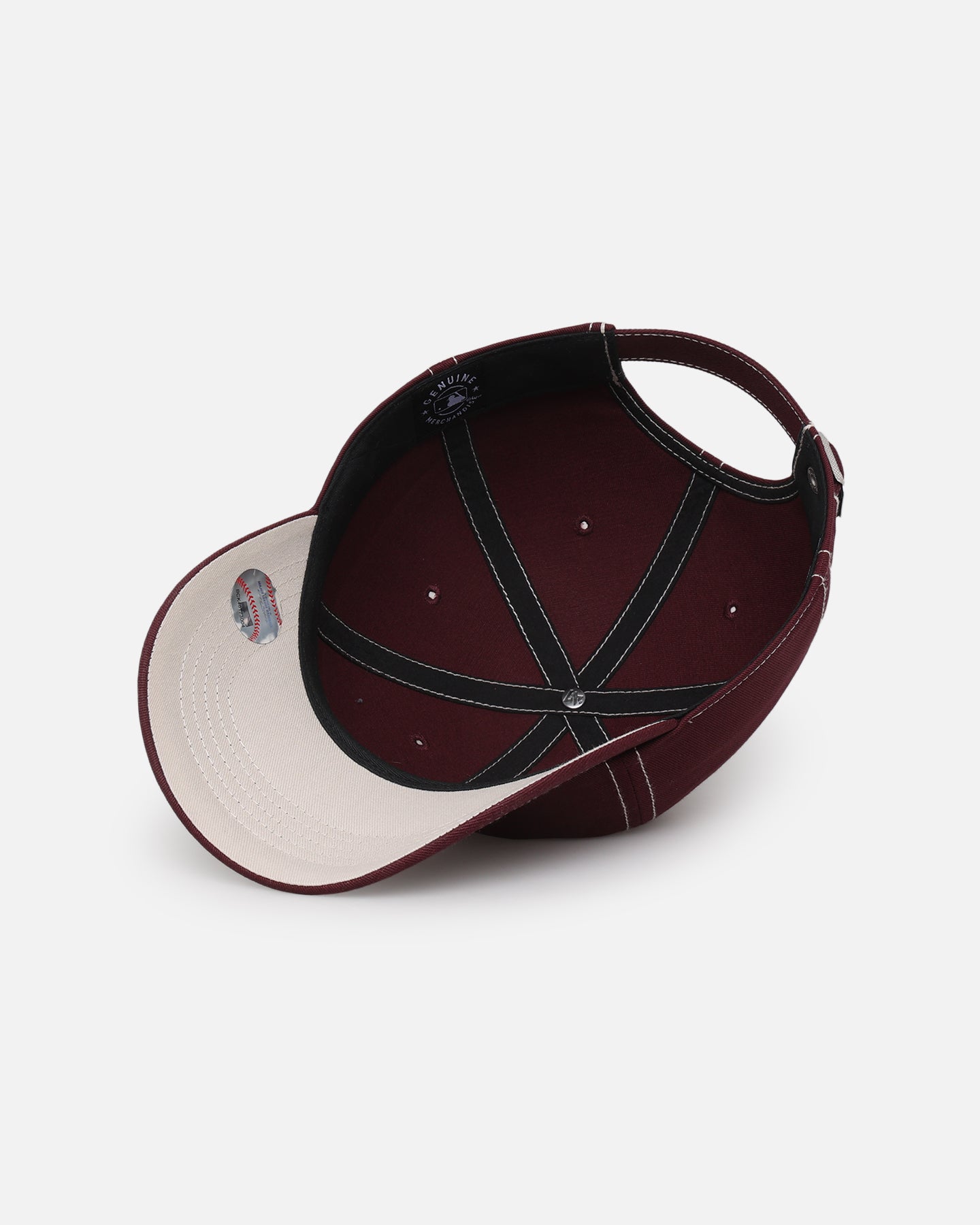 47 Brand Los Angeles Dodgers 47 Clean Up Strapback Dark Maroon Adjustable Hat - Official MLB Baseball Cap for Men & Women - Perfect for Games, Streetwear & Casual Outfits