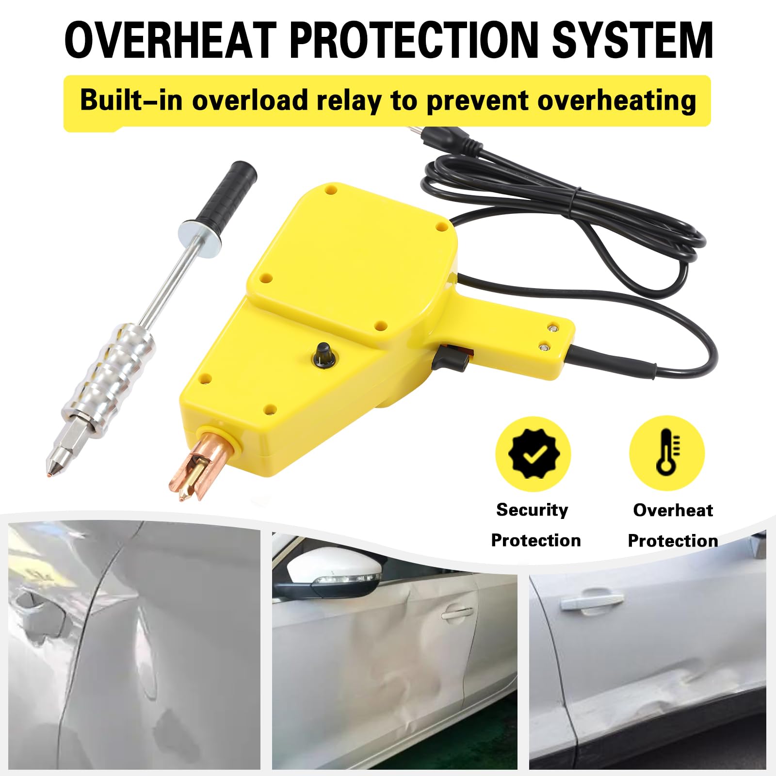4500W Stud Welder Kit for Auto Body Repair - 800VA Spot Welder with Dent Puller & Welding Pins - 110V Stud Gun Kit for Car Dent Removal & Metal Repair (Perfect for DIY Auto Bodywork & Professional Garage Use)