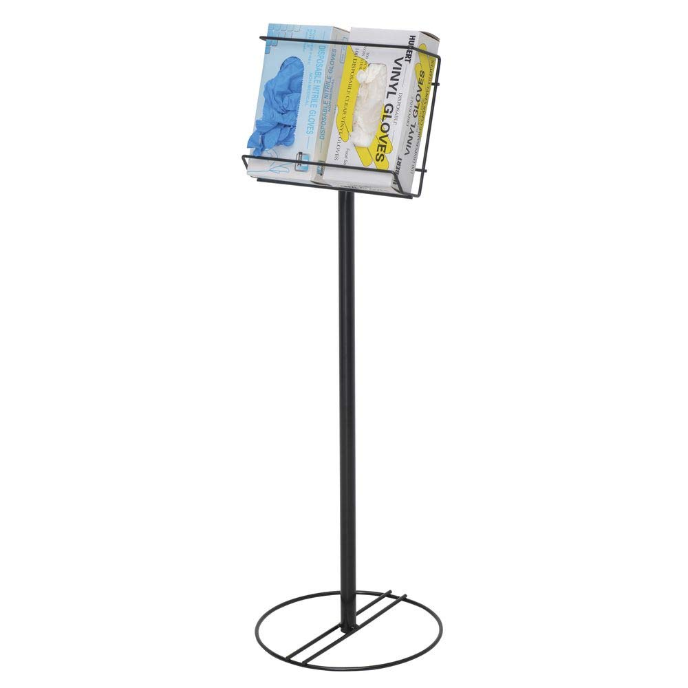 HUBERT Disposable Glove Dispenser - 12 Inch Diameter x 35 Inch Height Wall Mounted for Kitchen, Bathroom & Medical Use