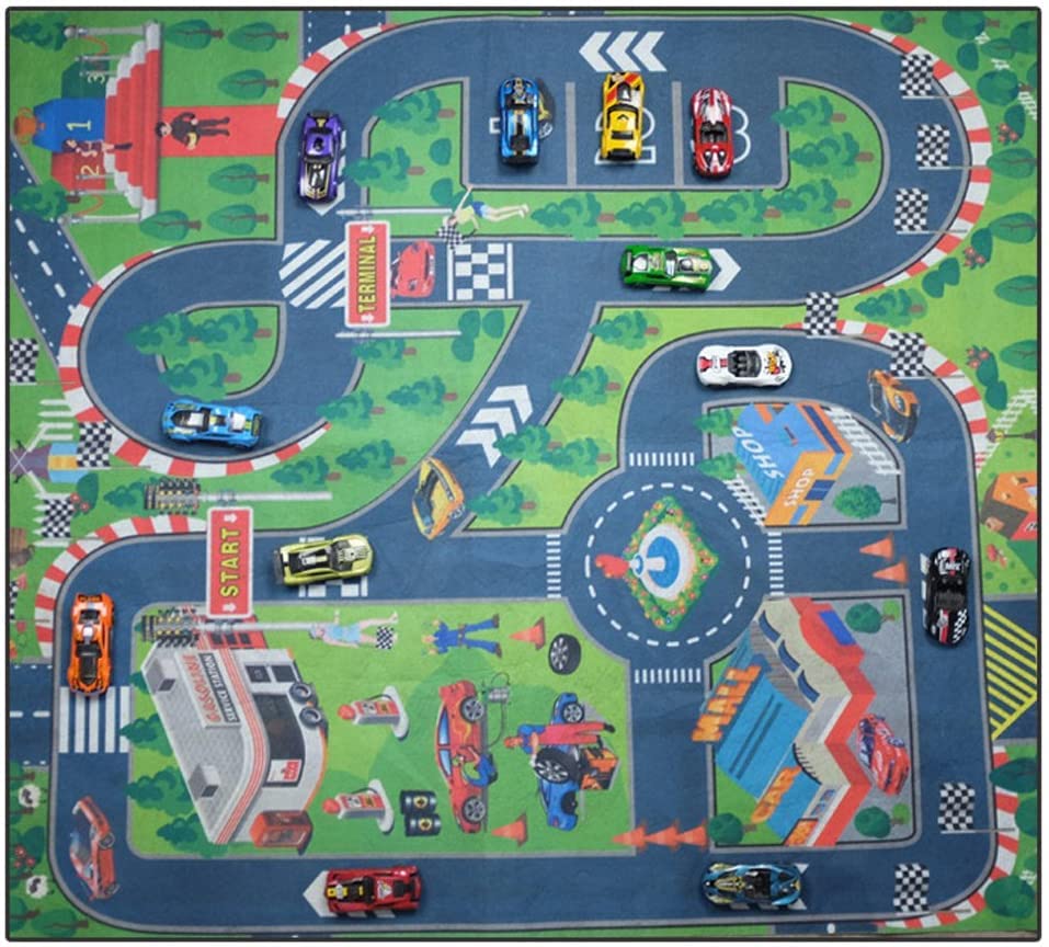Kids Road Playmat Toy - Safe Traffic Carpet for Learning & Play