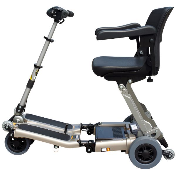 FreeRider USA Luggie Elite 4-Wheel Bariatric Foldable Travel Scooter - Heavy Duty Mobility Scooter for Adults & Seniors - Perfect for Airports, Shopping Malls & Outdoor Adventures