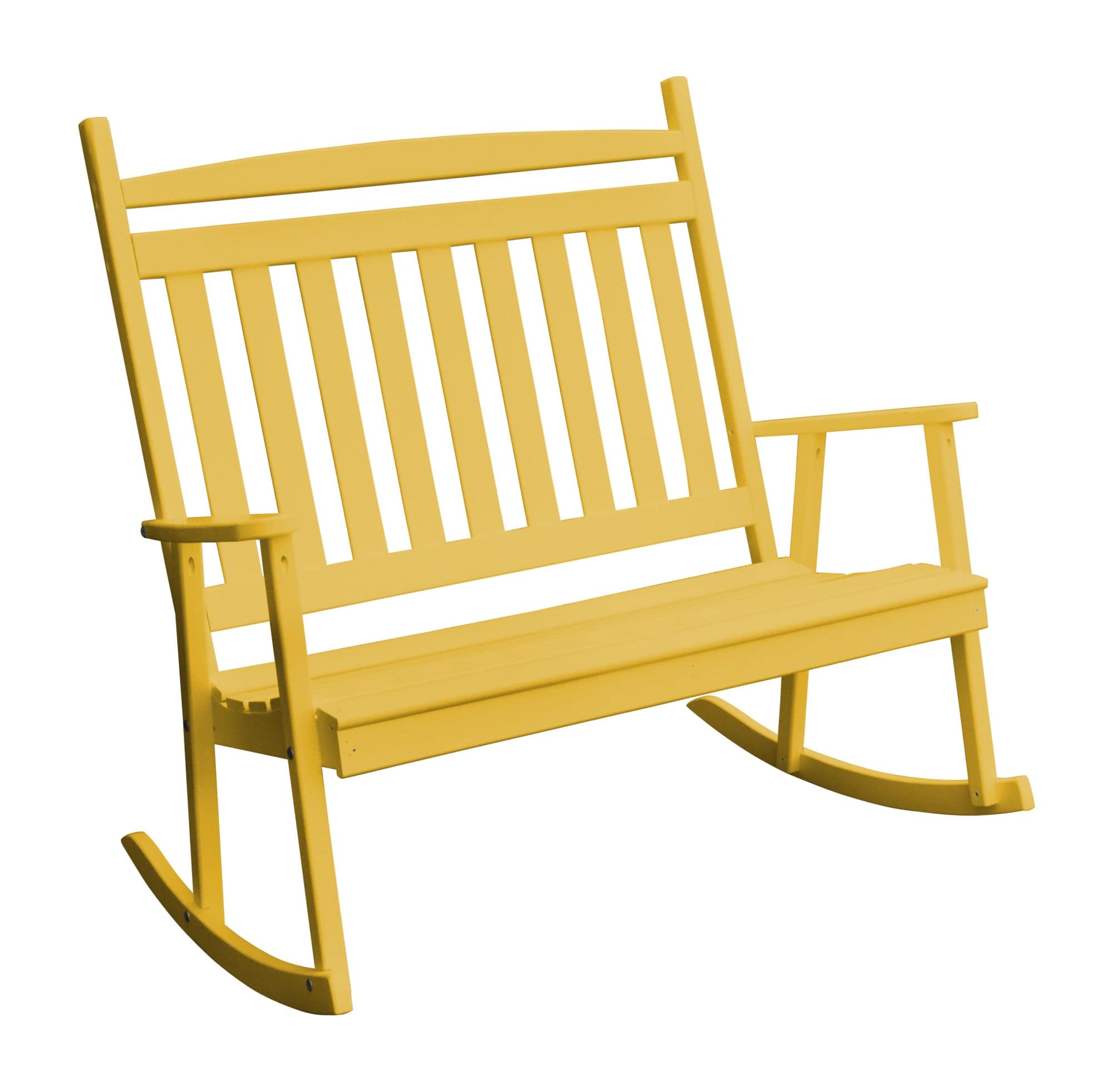 Keystone Amish Co. Classic Double Porch Rocker - Handcrafted Solid Wood Rocking Chair for Outdoor Porch, Patio & Garden Relaxation
