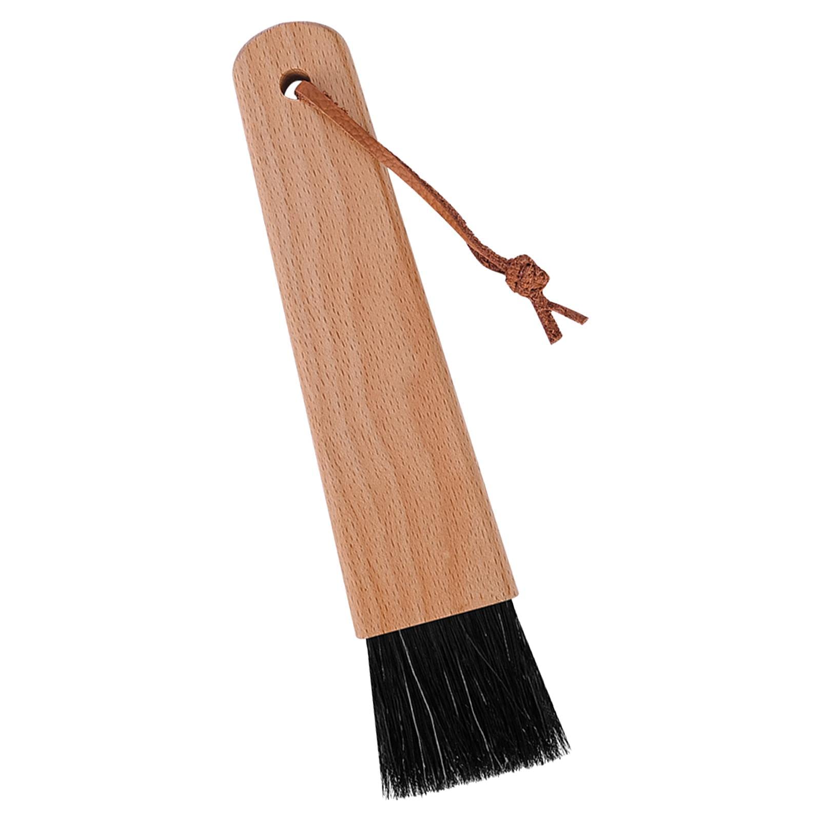 Premium Wooden Black Coffee Cleaning Brush - Dusting Brush Tool for Espresso Machine, Kitchen, Cafe, Hotel & Home Use | Perfect for Barista Tools, Coffee Accessories & Daily Cleaning